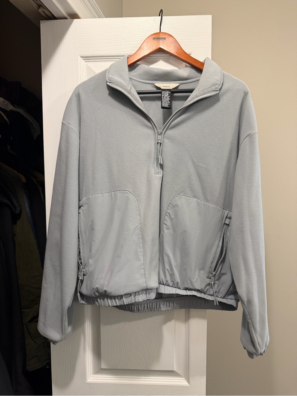 Vuori Light Gray Fleece Pullover